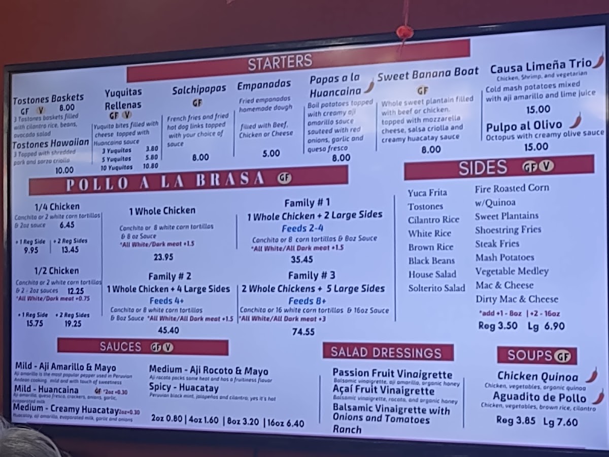 Inka Chicken Menu - Image 1
