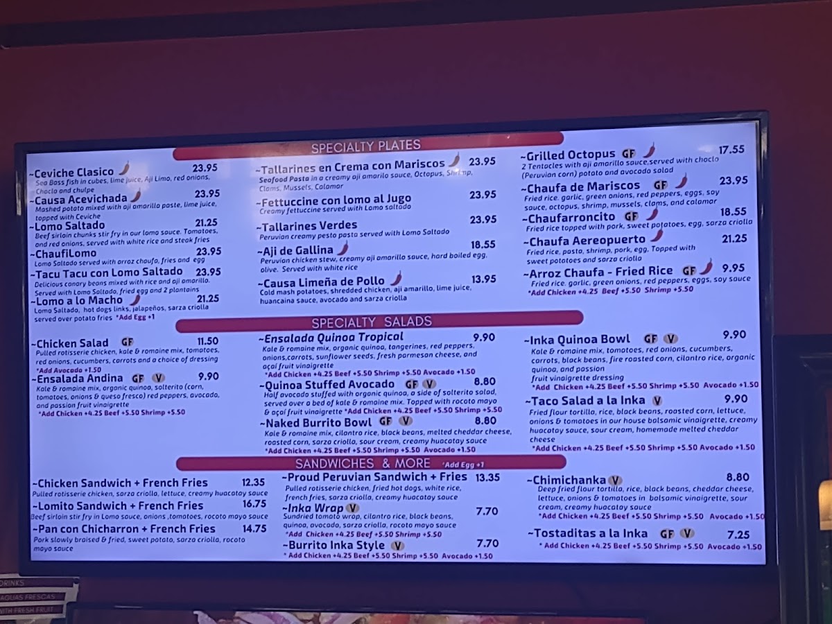 Inka Chicken Menu - Image 2